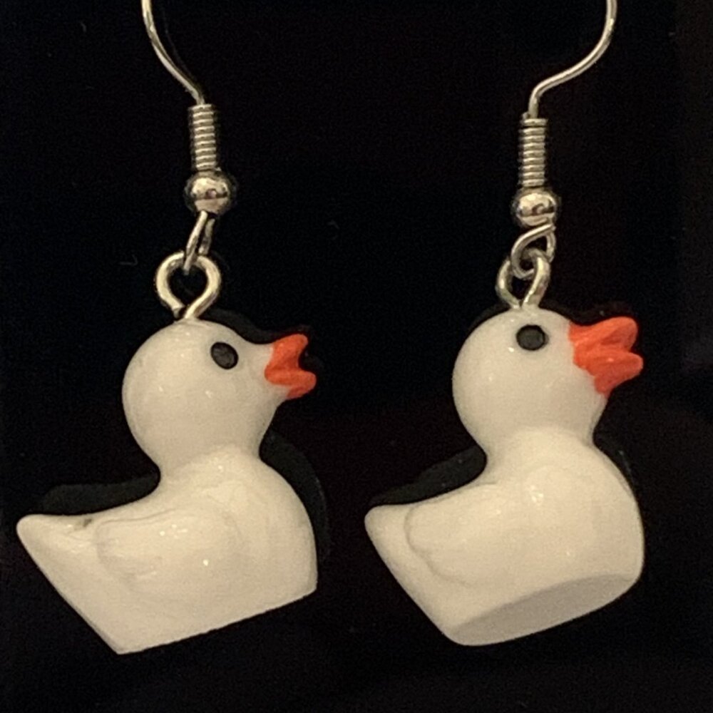 Duck Earrings, Pregnancy Announcement, Gift Idea, Silly Animal Earrings, Duckie
